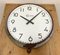 Reloj de pared de fábrica francés vintage gris de Brillié, años 50, Imagen 8