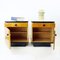 Mid-Century Bedside Tables in Oak with Glass Tops from Up Závody, 1960s, Set of 2 16