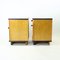 Mid-Century Bedside Tables in Oak with Glass Tops from Up Závody, 1960s, Set of 2 5