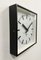 Black Industrial Square Wall Clock from Pragotron, 1970s 3