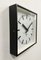 Black Industrial Square Wall Clock from Pragotron, 1970s, Image 3