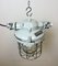 Industrial Grey Bunker Ceiling Light with Iron Cage from Elektrosvit, 1970s 10