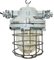 Industrial Grey Bunker Ceiling Light with Iron Cage from Elektrosvit, 1970s, Image 1