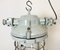 Industrial Grey Bunker Ceiling Light with Iron Cage from Elektrosvit, 1970s 3