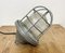Lámpara de jaula de búnker industrial gris de Polam Gdansk, años 70, Imagen 16