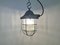 Industrial Grey Bunker Cage Light from Polam Gdansk, 1970s 18
