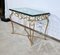 Small Golden Wrought Iron and Glass Table in the style of Drouet Spirit, 1970s, Image 2
