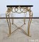 Small Golden Wrought Iron and Glass Table in the style of Drouet Spirit, 1970s 13