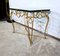 Small Golden Wrought Iron and Glass Table in the style of Drouet Spirit, 1970s 11