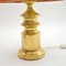 Vintage Brass Table Lamps with Velvet Shades, 1970, Set of 2 8