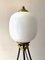 Tripod Stehlampe aus Messing & Opalglas, Italien, 1950er 2