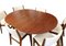 Mesa de comedor danesa redonda de teca con tablero de mariposa, años 60, Imagen 12