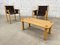 Italienisches Wohnzimmer Set aus Leinwand & Kiefernholz, 1960er, 5 . Set 2