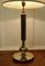 Lámpara de mesa columna central de latón, años 60, Imagen 4