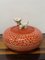 Coral Red Ceramic Box from Zulimo Arezzo of Perugia, Italy, 1940s, Image 1