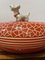 Coral Red Ceramic Box from Zulimo Arezzo of Perugia, Italy, 1940s 5
