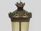 Lampada a sospensione grande a forma di lanterna in ottone e bronzo, anni '80, Immagine 3