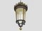 Lampada a sospensione grande a forma di lanterna in ottone e bronzo, anni '80, Immagine 6