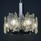 Lámpara de araña Mid-Century de cristal de Murano, Italia, años 70, Imagen 3