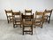 Vintage Oak Spanish Dining Chairs, 1950s, Set of 6 10