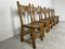 Vintage Oak Spanish Dining Chairs, 1950s, Set of 6 6