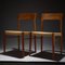 Teak Wood Dining Chairs with Wicker by Henning Kjaernulf for Koruo Stolefabrik, Denmark, 1960s, Set of 2 2