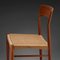 Teak Wood Dining Chairs with Wicker by Henning Kjaernulf for Koruo Stolefabrik, Denmark, 1960s, Set of 2, Image 5