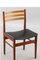Vintage Dining Chairs in Teak and Vinyl, Set of 6, Image 2