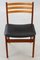 Vintage Dining Chairs in Teak and Vinyl, Set of 6, Image 5
