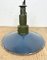 Industrial Blue Enamel Military Pendant Lamp with Cast Aluminium Top, 1960s, Image 11
