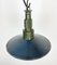 Industrial Blue Enamel Military Pendant Lamp with Cast Aluminium Top, 1960s, Image 5
