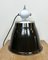 Lámpara colgante de fábrica industrial esmaltada en negro de Elektrosvit, años 60, Imagen 13