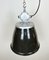 Lámpara colgante de fábrica industrial esmaltada en negro de Elektrosvit, años 60, Imagen 11