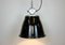 Lampe à Suspension d'Usine Industrielle en Émail Noir de Elektrosvit, 1960s 17