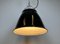 Lámpara colgante de fábrica industrial esmaltada en negro de Elektrosvit, años 60, Imagen 18