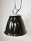 Lámpara colgante de fábrica industrial esmaltada en negro de Elektrosvit, años 60, Imagen 8