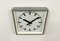 Industrial Grey Square Wall Clock from Pragotron, 1980s 4