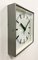 Industrial Grey Square Wall Clock from Pragotron, 1980s 3