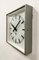 Industrial Grey Square Wall Clock from Pragotron, 1980s 5