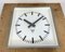 Industrial Grey Square Wall Clock from Pragotron, 1980s 10