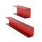 Red Painted Wooden Shelves by Walter Wirz for Wilhelm Renz, 1960s , Set of 2 6