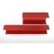 Red Painted Wooden Shelves by Walter Wirz for Wilhelm Renz, 1960s , Set of 2 8