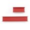 Red Painted Wooden Shelves by Walter Wirz for Wilhelm Renz, 1960s , Set of 2 4