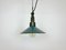 Industrial Petrol Enamel Military Pendant Lamp with Cast Aluminium Top, 1960s, Image 2