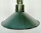 Industrial Petrol Enamel Military Pendant Lamp with Cast Aluminium Top, 1960s 4