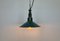 Industrial Petrol Enamel Military Pendant Lamp with Cast Aluminium Top, 1960s, Image 10