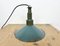 Industrial Petrol Enamel Military Pendant Lamp with Cast Aluminium Top, 1960s 8