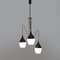 Brass Chandelier with 3 Pendants, 1950s, Image 10