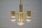 Vintage Deckenlampe mit Vier Leuchten von Gaetano Sciolari 6
