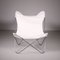 Tripolina Stuhl aus weißem Textil 1